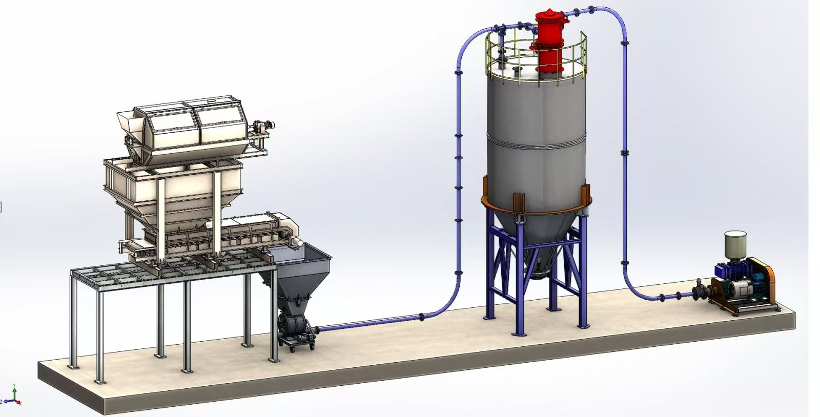 氣力輸送壓送罐 倉(cāng)泵發(fā)送罐的安裝與調(diào)試